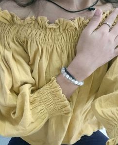 Mustard Off-Shoulder Top