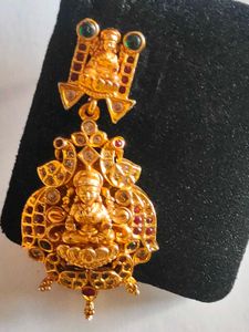 Gold-plated Goddess Lakshmi Earrings