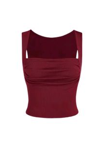 Burgundy Ruched Top