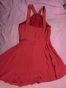 Sexy Red Dress With Cross Straps