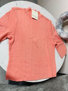 Peach Cotton T-Shirt