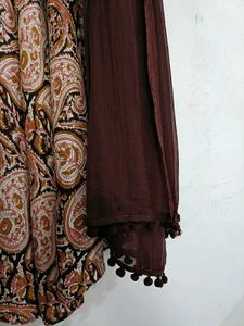 Unused Brown Anarkali Kurta Set