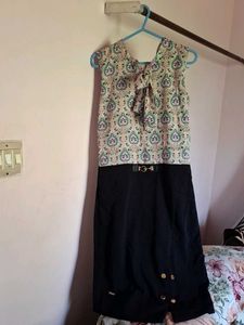 Elegant Two-Tone Dress