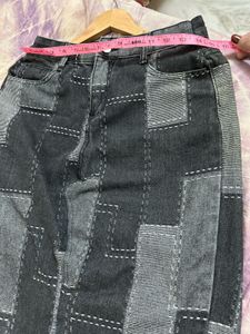 Denim Skirt And Sleeveless Top