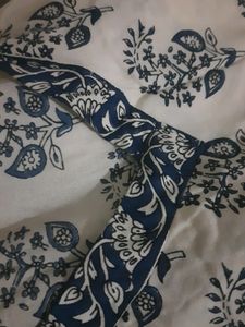 Printed White  Short Kurti