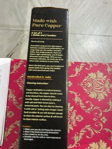 Tanishq Antiques Copper Water Bottle Set