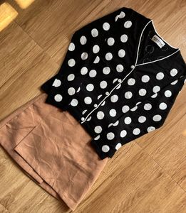 Vintage Polka Dot Cardigan