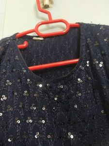Navy Blue Sequin Dress