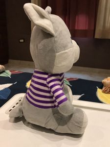 Cute Wolf Plushie with Striped Shirt