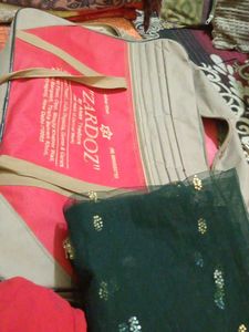 Green Beautiful Dress Only One Time Wear