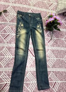 Embroidered Star Jeans
