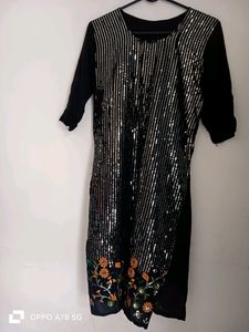 Black Sequence Kurti ✨