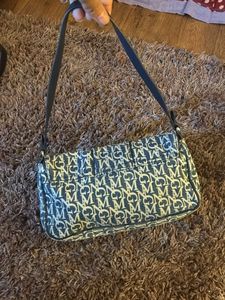 Mango Denim Print Baguette