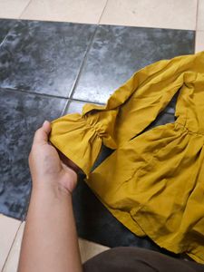 Mustard Yellow Peplum Top