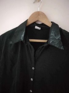 Beautiful Black Satin Shirt