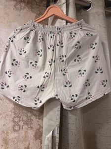 Panda Print Shorts, Waist-26