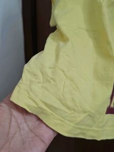 Yellow Graphic Crop Top