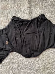 Black mesh  Ruched Corset Top