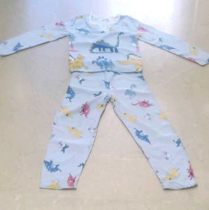 Dinosaur Print Kids Pajama Set