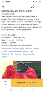 For happy 23new blouse chilli red