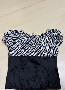 Zebra Print Corset Top