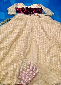 Ethnic Gown with red and black