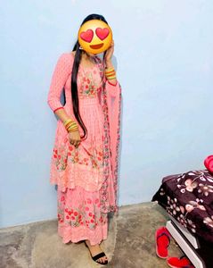 Pink Embroidered Kurta Set