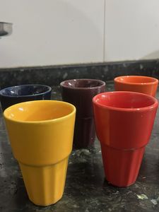 Colorful Ceramic chai Cups set of 7