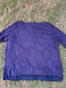 Elegant Navy Blue Long Sleeve Top