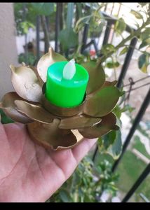 Golden Lotus Candle Holder