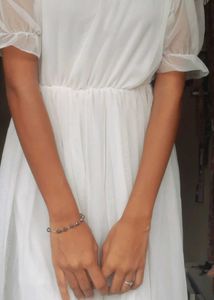 White Off-Shoulder Floral Dress