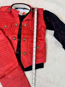 Boys' Red Vest Clothing Set