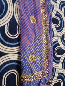 COMBO OF  EMBROIDERD LAHRIYA SAREE