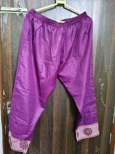 New Modern Purple Embroidered Kurta Set
