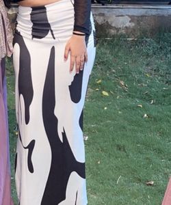 Chic Zebra Print Maxi Skirt