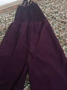 Wine Red Jumpsuit &amp; Top Set