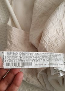 Zara Cream Long Puff Sleeve Top