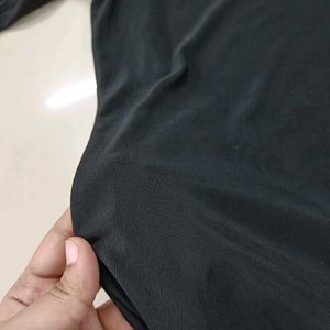 Black Long Sleeve Top V Neck