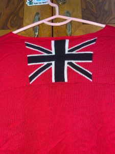 Union Jack Red Pullover Sweat top
