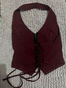 halterneck corset top