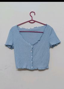 V Neck Cute Top Cum Cardigan