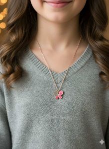 Pink Butterfly Necklace