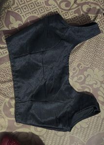Blue Saree With Black Border