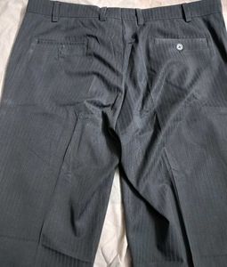 Striped Grey Formal Trousers