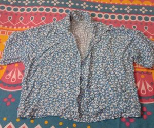 Floral Print Short Sleeve Button-Down