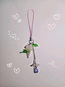 ₊˚⊹౨ cute lotus phone charm / keychain ৎ ₊˚⊹