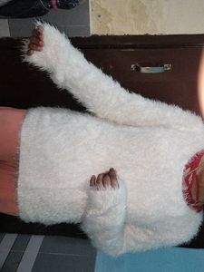 Fluffy White Sweater