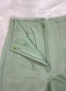 Zara Mint Pleated Trouser