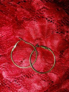Oxidized Gold Hoop Earrings