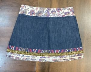 Short Wrap Denim Skirt